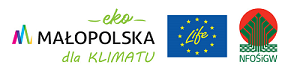 logo projektu LIFE-IP EKOMALOPOLSKA/LIFE19 IPC/PL/000005 realizowany jest przy dofinansowaniu z programu LIFE Unii Europejskiej oraz NFOŚiGW